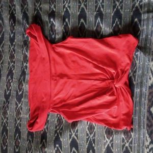Red crop top
